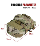 Тактична сумка гідрат IDOGEAR BG3530 MOLLE для тактичного жилета-рюкзака армії США преміум якість Мультикам - зображення 8