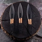 Ножі Метальні набір 3 в 1 Чорні з чохолом - зображення 2
