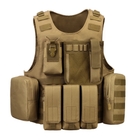 Жилет тактический военный разгрузка Protector Plus Z509 с системой Molle coyote brown