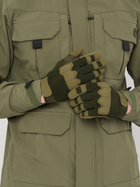 Тактические военные перчатки UAD Prometey полнопалые, сенсорные Олива M (UAD0019M) - изображение 2