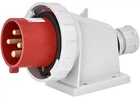 Вилка настінна ETI IP67 16A 3P+PE 400V EPH-1643 4482067 силова (стаціонарна зовнішня)