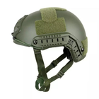Рейкове кріплення для шолома FAST - Рейки на каску шолом фаст для навушників, нічника, екшн-камери Clefers Tac Зелені - зображення 4