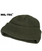 Зимняя шапка теплая Mil-tec универсальный размер Оливковый из 100% акрила с отворотом с мягким утеплителем Thinsulate повседневная для активного отдыха - изображение 4