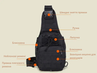 Тактическая сумка-слинг Molle Tactical Sling Bag через плечо нагрудная камуфляж дубок - изображение 3