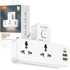 Сетевой фильтр разветвитель тройник 2 розетки с выключателем и USB + LED ночник Ldnio 2500W 3USB PD20W 10A Белый (SC2311)