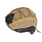 Кавер на шолом OneTigris Tactical Helmet Cover for Ops-Core FAST PJ Helmet M/L коричневий койот 2000000103471 - зображення 6
