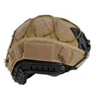 Кавер на шолом OneTigris Tactical Helmet Cover for Ops-Core FAST PJ Helmet M/L коричневий койот 2000000103471 - зображення 7