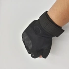 Тактичні безпалі рукавички зсу, Армійські Рукавиці тактичні безпалі, Тактичні рукавиці Чорні XL - зображення 5