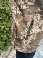 Тактична куртка Softshell армійська військова флісова куртка колір піксель софтшел розмір 56 для ЗСУ 56-02 - зображення 3