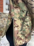 Тактическая куртка Softshell армейская военная флисовая куртка цвет мультикам софтшел размер 56 для ВСУ 56-01 - изображение 4