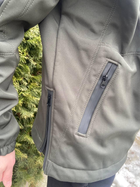 Тактическая куртка Softshell армейская военная флисовая куртка цвет олива софтшел размер 52 для ВСУ 52-03 - изображение 4