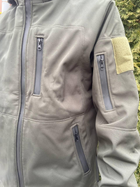 Тактическая куртка Softshell армейская военная флисовая куртка цвет олива софтшел размер 52 для ВСУ 52-03 - изображение 5