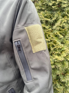 Тактическая куртка Softshell армейская военная флисовая куртка цвет олива софтшел размер 52 для ВСУ 52-03 - изображение 8