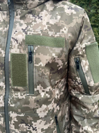 Тактична куртка Softshell армійська військова флісова куртка колір піксель софтшел розмір 54 для ЗСУ 54-02 - зображення 9