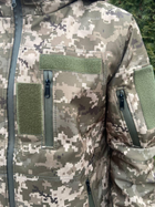 Тактична куртка Softshell армійська військова флісова куртка колір піксель софтшел розмір 52 для ЗСУ 52-02 - зображення 9
