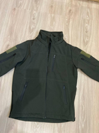 Тактична куртка Softshell армійська військова флісова куртка колір олива софтшел розмір 46 для ЗСУ 46-03 - зображення 9