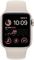 Smartwatch Apple Watch SE GPS + Cellular 40mm Starlight Aluminium Case with Starlight Sport Band (MNPH3) - obraz 2