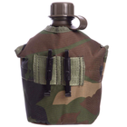 Тактична військова фляга з котелком у чохлі Zelart 4834 Camouflage Woodland - зображення 2