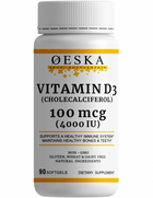 Вітамін Д3 Oeska Vitamin D3 100mcg (4000 IU) 90 капсул | Холекальциферол (Cholecalciferol)