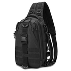 Одне лямковий рюкзак, сумка, чорна R-454 - зображення 1