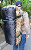 Большой армейский баул, сумка-рюкзак два в одном 100L пиксель ВСУ Ukr Military 80х40х40 см (sum0021368) Хаки - изображение 7