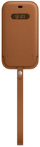 Etui z klapką Apple MagSafe Leather Sleeve do Apple iPhone 12 mini Saddle Brown (MHMP3) - obraz 1