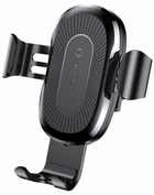 Автомобільний тримач з бездротовою зарядкою BASEUS Gravity with wireless charger |10w, QC| black