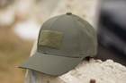 Кепка-бейсболка из рип-стоп с липучкой спереди кепка тактическая военная армейская камуфляжная олива 1 - изображение 2