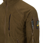 Кофта Alpha Tactical Jacket - Grid Fleece Helikon-Tex Coyote 2XL Тактическая мужская - изображение 7