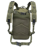 Рюкзак туристичний ранець сумка для виживання Оливковий 35 л Alop дволямковий із системою безлічі практичних кишень і відділень для походів - зображення 3