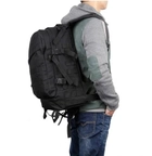 Рюкзак туристичний ранець сумка на плечі для виживання Чорний 40 л (Alop) водонепроникний дволямковий з безліччю практичних кишень і відділень - зображення 6