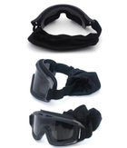 Захисні окуляри маска Nela-Styl mx79 Чорний (Alop) надійний захист очей та обличчя в найекстремальніших умовах високоякісні матеріали для максимального захисту та комфорту - зображення 2