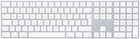Клавіатура бездротова Apple Magic Keyboard з цифровою панеллю Bluetooth International English Silver (MQ052Z/A) - зображення 1