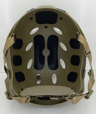 Страйкбольный шлем FAST BJ-type Tan отверстия ромб L (Airsoft / Страйкбол) - изображение 4