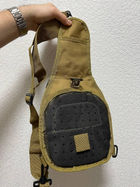 Сумка через плече тактическая нагрудная, сумка слинг кайот - изображение 8