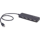 Концентратор Gembird USB-C 4 ports USB 2.0 (UHB-CM-U2P4-01) black