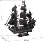 Puzzle 3D CubicFun Statek Czarnobrodego „Zemsta Królowej Anny” (T4018h) - obraz 3