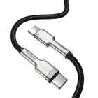Кабель Baseus Cafule Metal Type-C to Type-C 100W (2m) black CATJK-D01