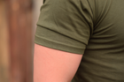 Тактическая мужская футболка 46 размер S военная армейская хлопковая футболка цвет олива хаки для ВСУ 26-101 - изображение 7