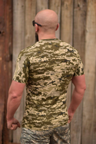 Тактична чоловіча футболка 60 розмір 5XL військова армійська бавовняна футболка колір піксель для ЗСУ 27-115 - зображення 3