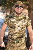 Тактическая мужская футболка 54 размер XXL военная армейская хлопковая футболка цвет пиксель для ВСУ 27-116 - изображение 8