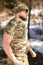 Тактична чоловіча футболка 60 розмір 5XL військова армійська бавовняна футболка колір піксель для ЗСУ 27-115 - зображення 7