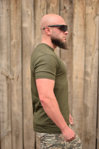 Тактическая мужская футболка 56 размер XXXL военная армейская хлопковая футболка цвет олива хаки для ВСУ26-107 - изображение 4