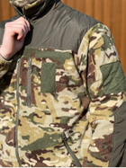 Тактическая теплая флисовая кофта мультикам ВСУ кофта на змейке военная флиска для военных 50 размер 24-50 - изображение 3