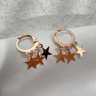 Серьги со звездочками, бижутерия, серьги на каждый день, золотистые / FS-1737