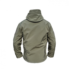 Куртка софтшелл олива тактична куртка Soft Shell непромокальна армійська куртка для військових розмір S - зображення 3
