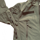 Куртка софтшелл олива тактична куртка Soft Shell непромокальна армійська куртка для військових розмір M - зображення 8
