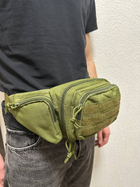 Бананка тактическая олива , сумка на пояс с кобурой , сумка нагрудная - изображение 2