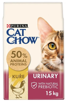 Sucha karma dla kotów z problemami układu moczowego PURINA Cat Chow Urinary z kurczakiem 15kg (5119673) - obraz 1