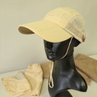 Кепка с защитой тактическая шляпа от УФ-лучей с защитой шеи от солнца рыболовная кепка ARCTERYX Бежевая (АН-1625) - изображение 4